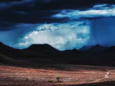 Rain in the desert